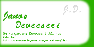 janos devecseri business card